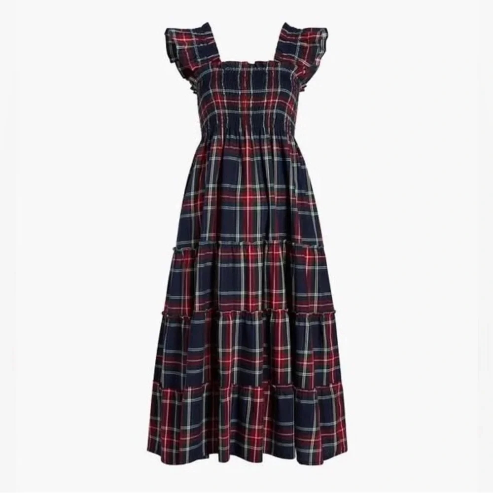 Hill House Home Ellie Nap Midi Dress Tartan Plaid Med RARE HARD TO FIND Holiday - Picture 5 of 14